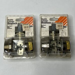 Vintage 1982 Fortress VSI Hardware Deadlock Double Cylinder Lock W Keys NOS